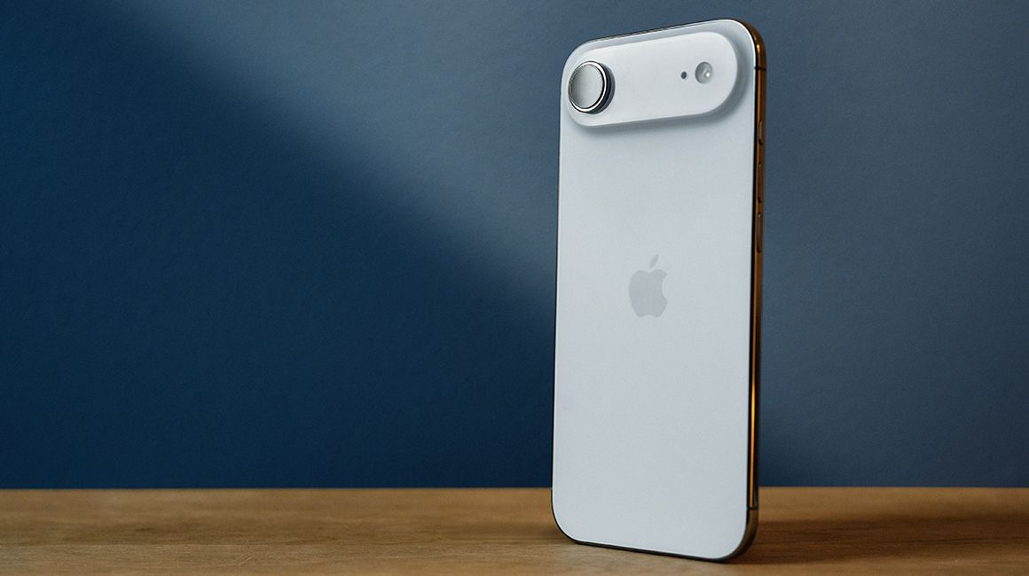 baksiden på iphone air i fargen himmeblå