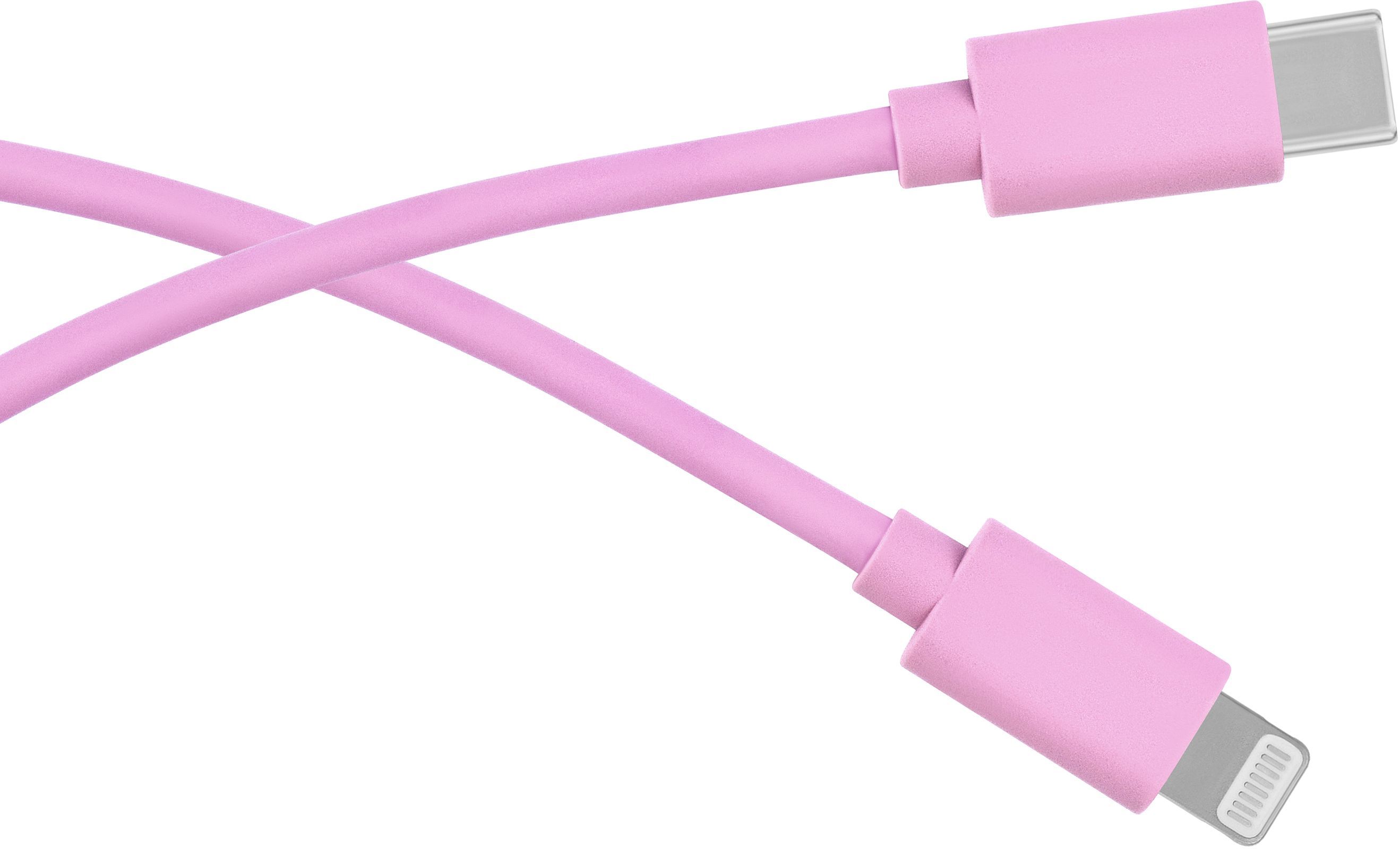 KEY USB-C til Lightning 1m rosa