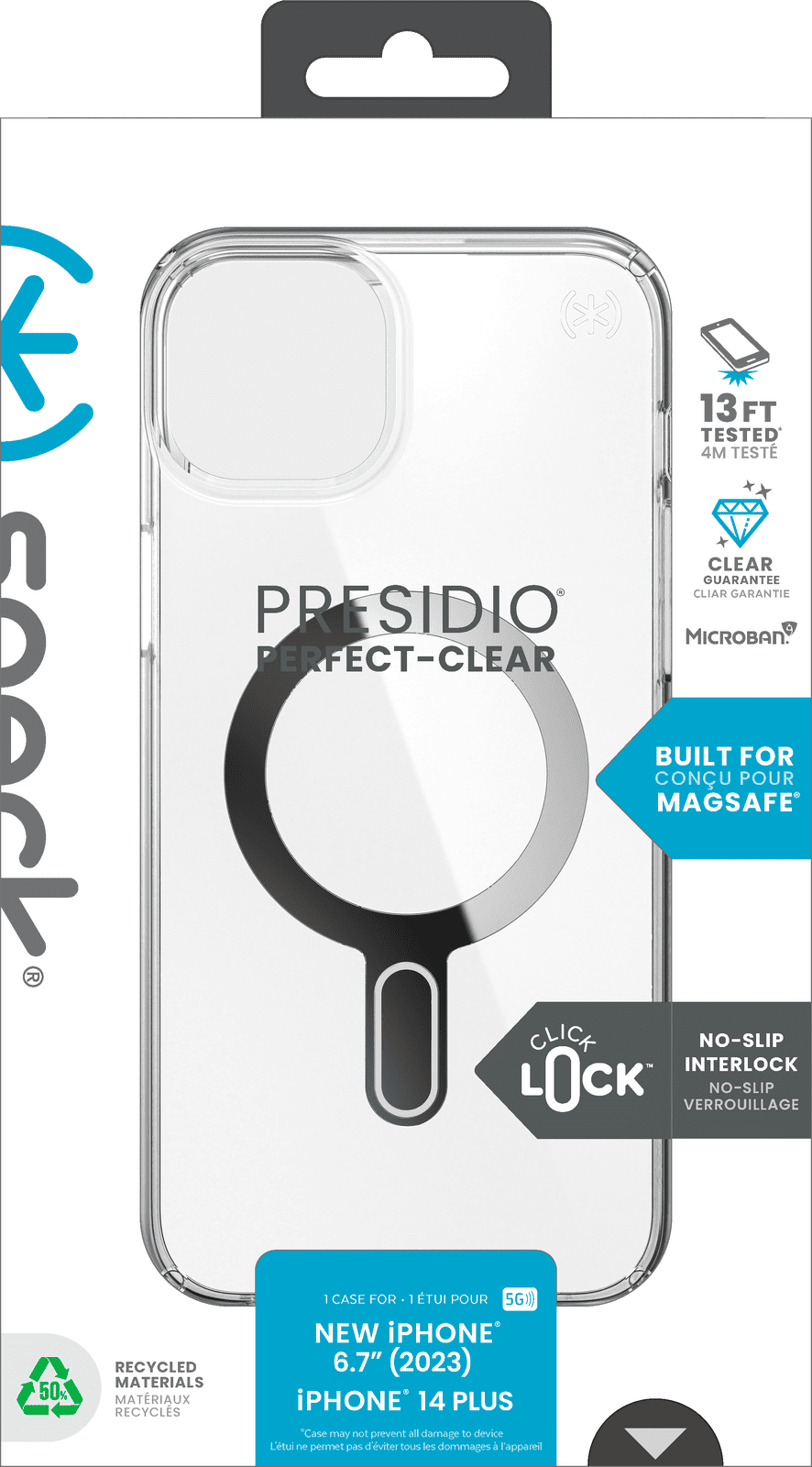 Speck Presidio MagSafe iPhone 15 plus klar