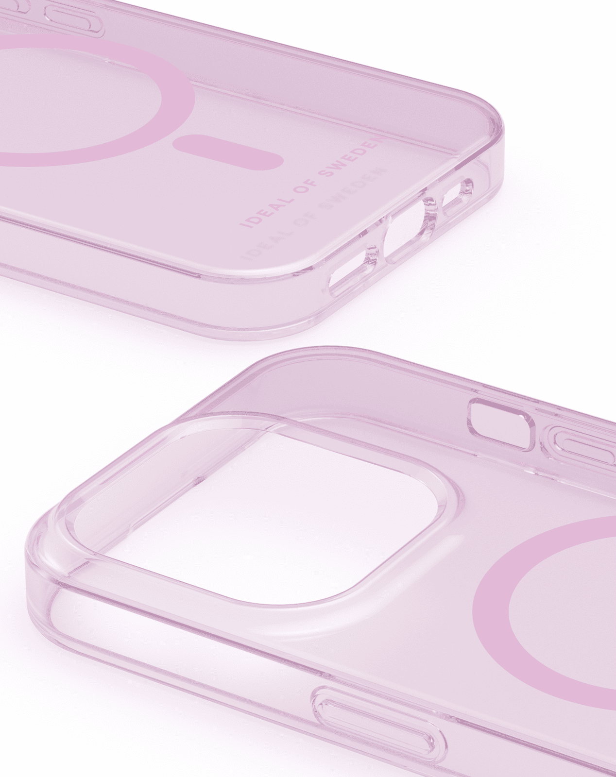 iDeal MagSafe Clear Case iPhone 15 Pro Max rosa