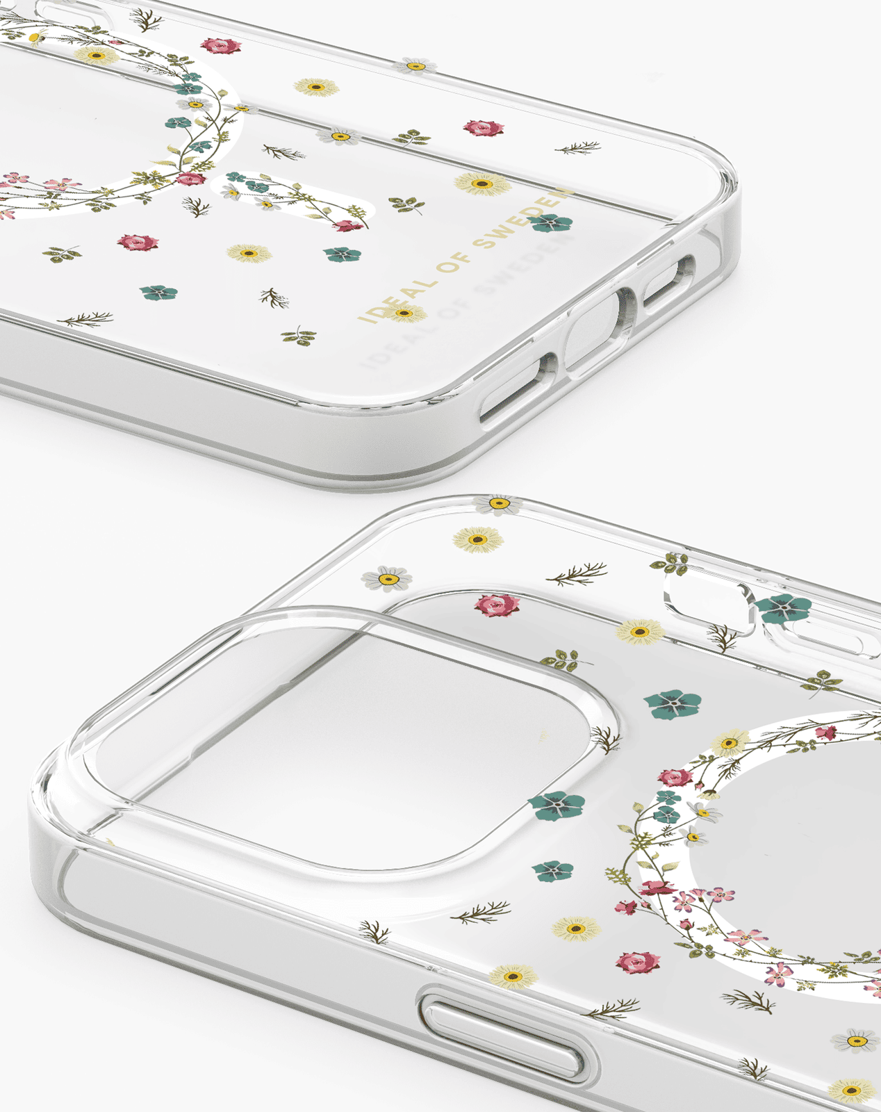 iDeal MagSafe Clear Case iPhone 15 Pro floral