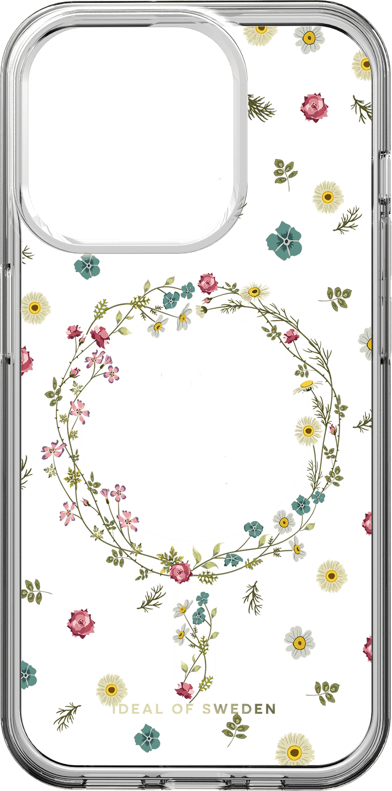 iDeal MagSafe Clear Case iPhone 15 Pro floral