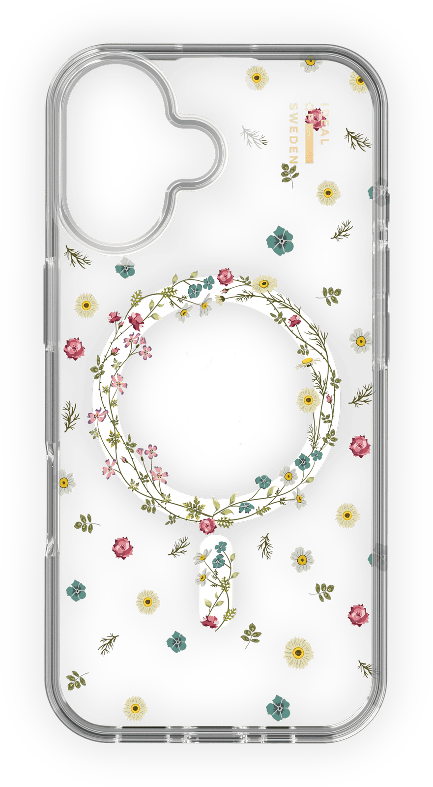 iDeal MagSafe Clear Case iPhone 16 petite floral