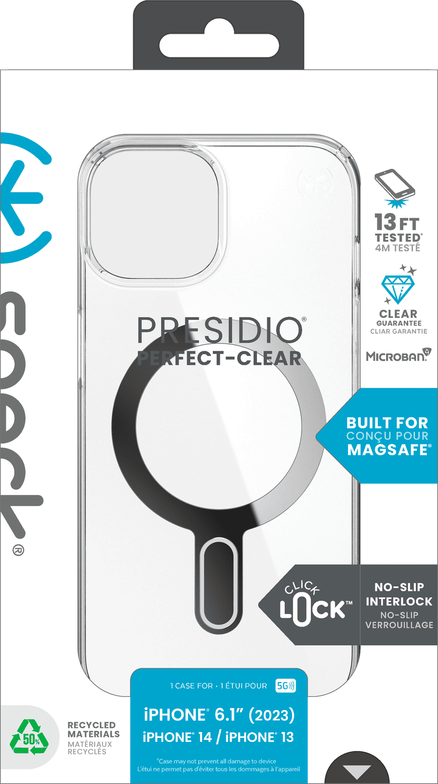 Speck Presidio MagSafe iPhone 15 klar