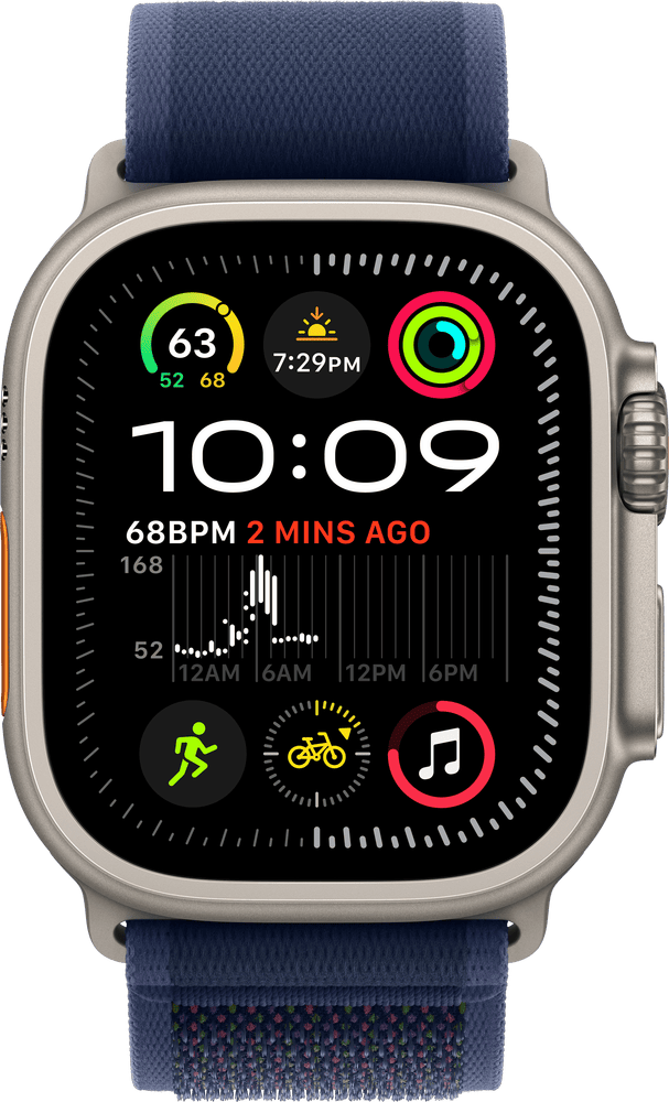 Apple Watch Ultra 2 blå Trail Loop naturlig titan