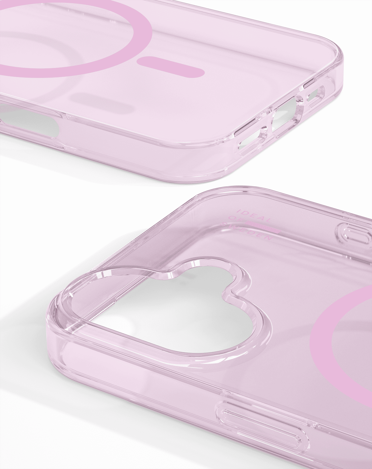 iDeal MagSafe Clear Case iPhone 16 light pink