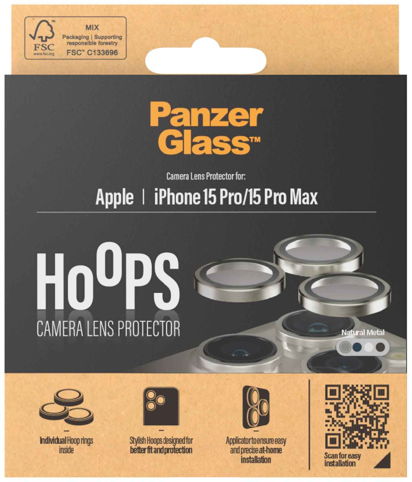 PanzerGlass Camera Rings iPhone 15 Pro/ Pro Max naturlig