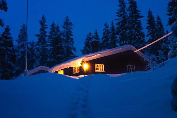 hytte på fjellet