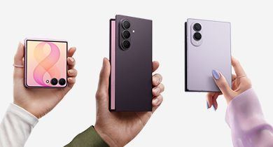 tre nye brettbare mobiltelefoner fra samsung
