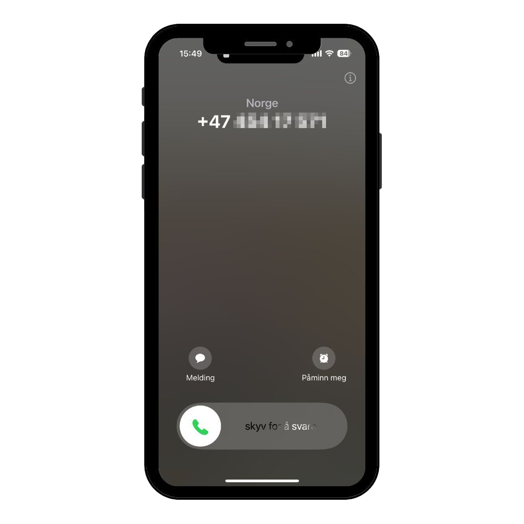 Innkommende anrop på iPhone