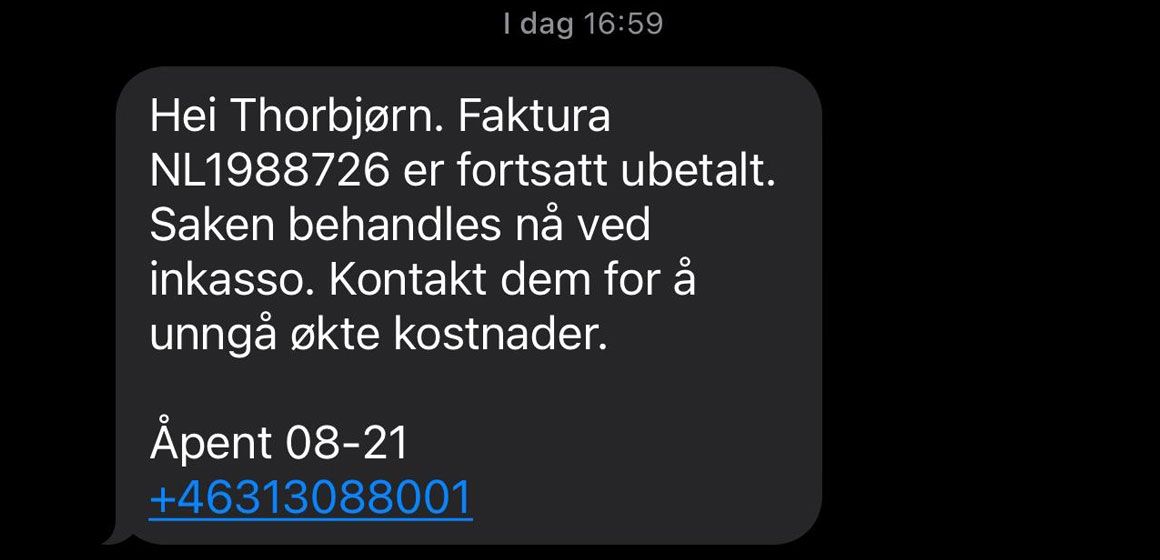 Banktrojaner - SMS med mulig svindel