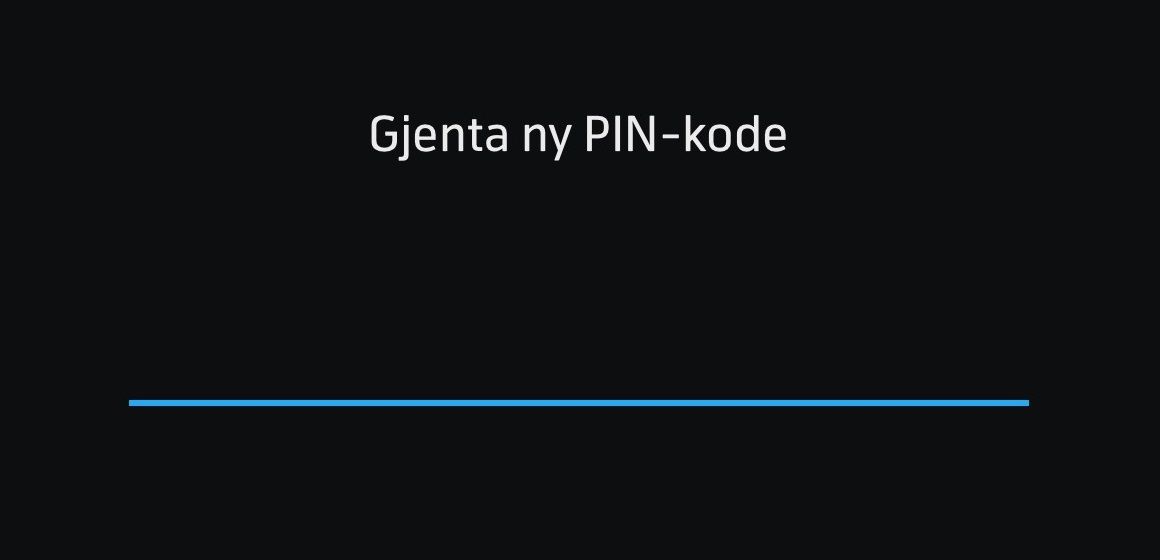 Gjenta ny PIN-kode