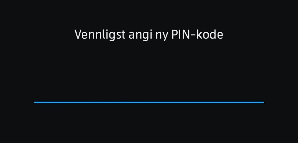 Angi ny PIN-kode for T-We i appen