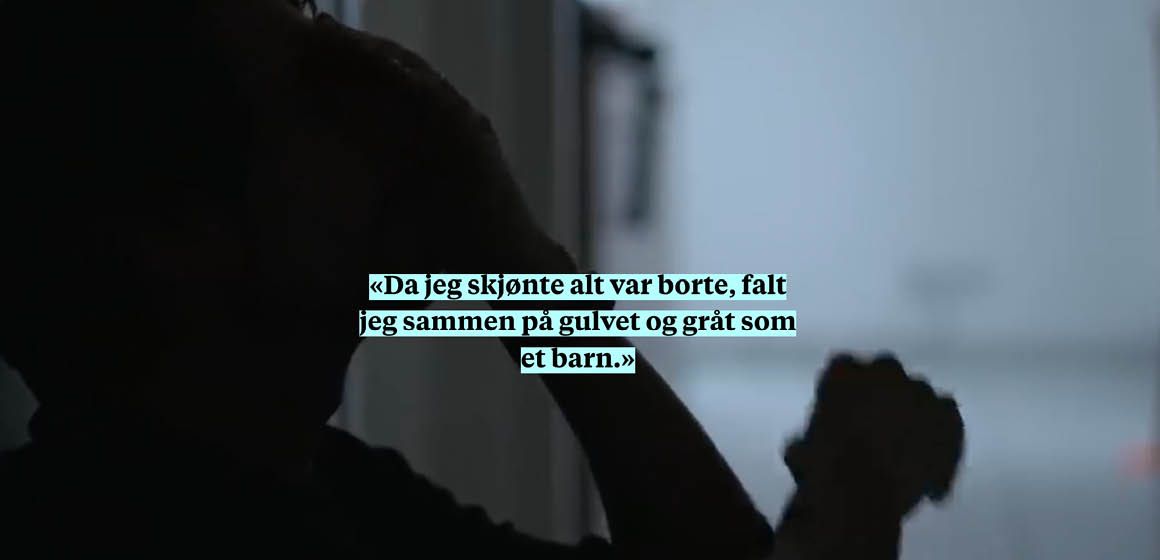 Silhuett av en person som sitter på en seng, med sitat om tunge tanker