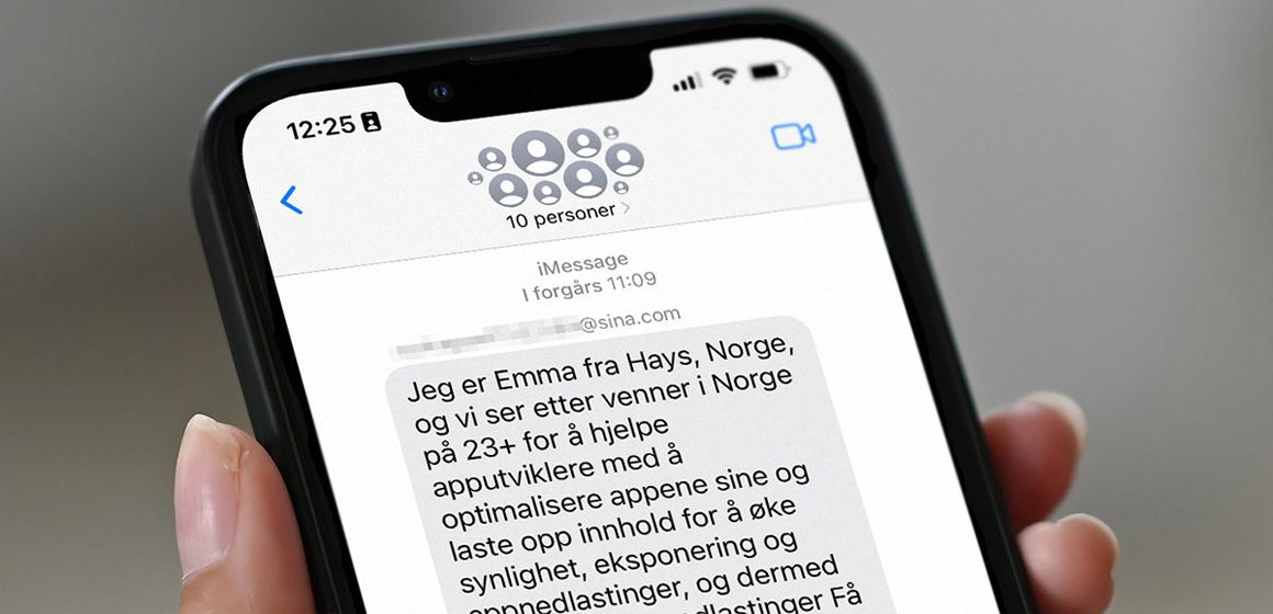 svindeltrender 2024 falsk imessage-melding med jobbtilbud