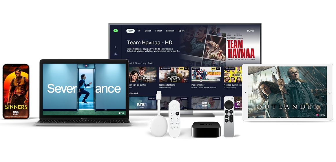 Oversikt over enheter og strømmetjenester