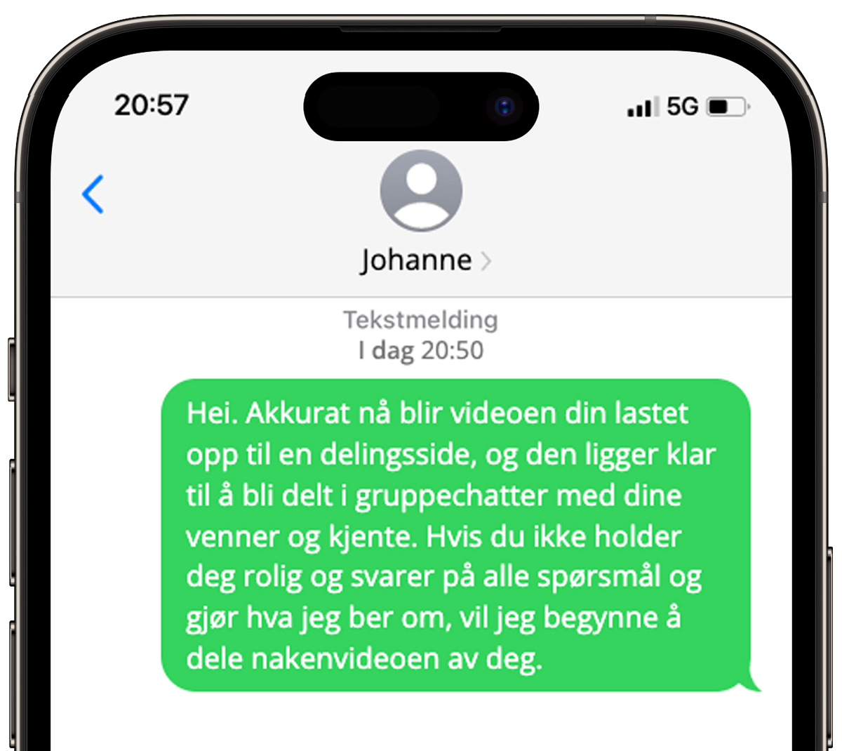 Utpressing av unge gutter som har delt nakenbilder kommer gjerne på SMS