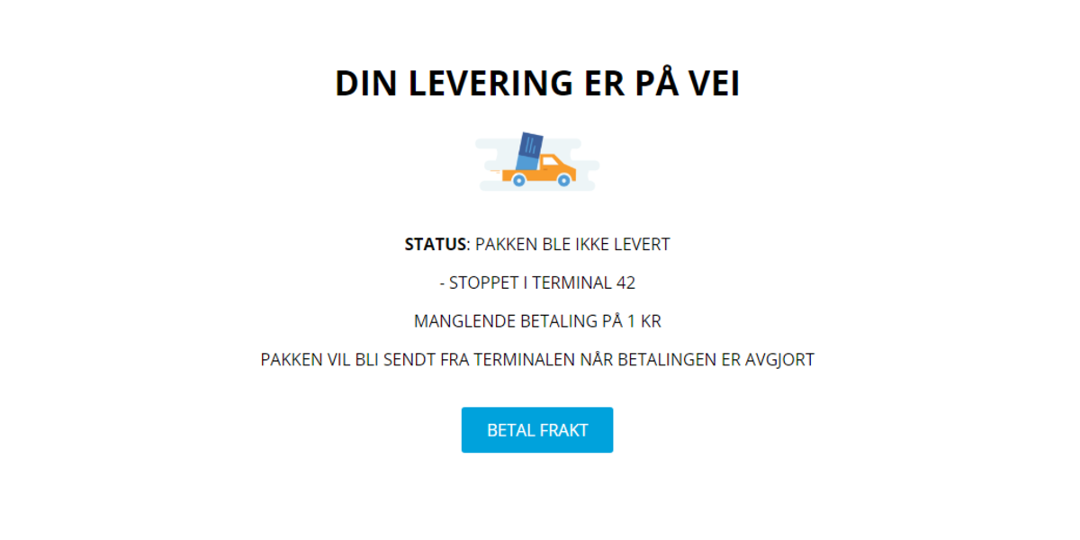 Slik kan e-postsvindel se ut. For å ordne opp i «bestillingen din», må du oppgi sensitive opplysninger. Men siden er laget av svindlere!