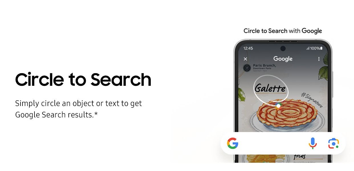 Google-reklame som viser funksjonen Circle to Search