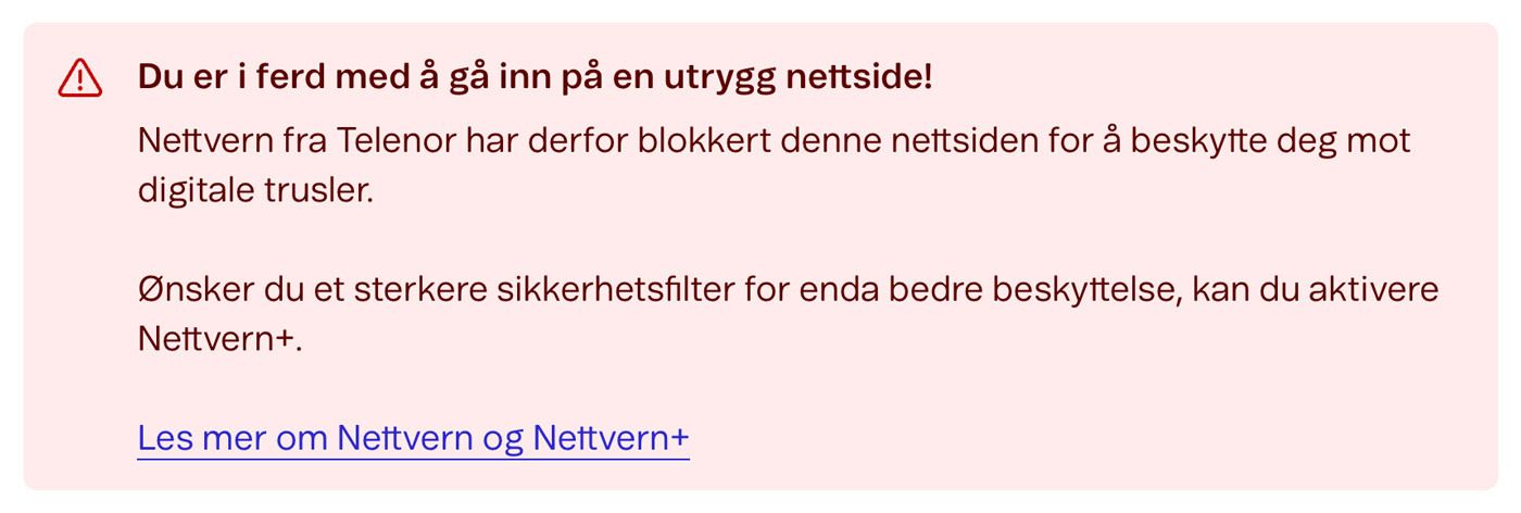 Nettvern stopper falske nettsider