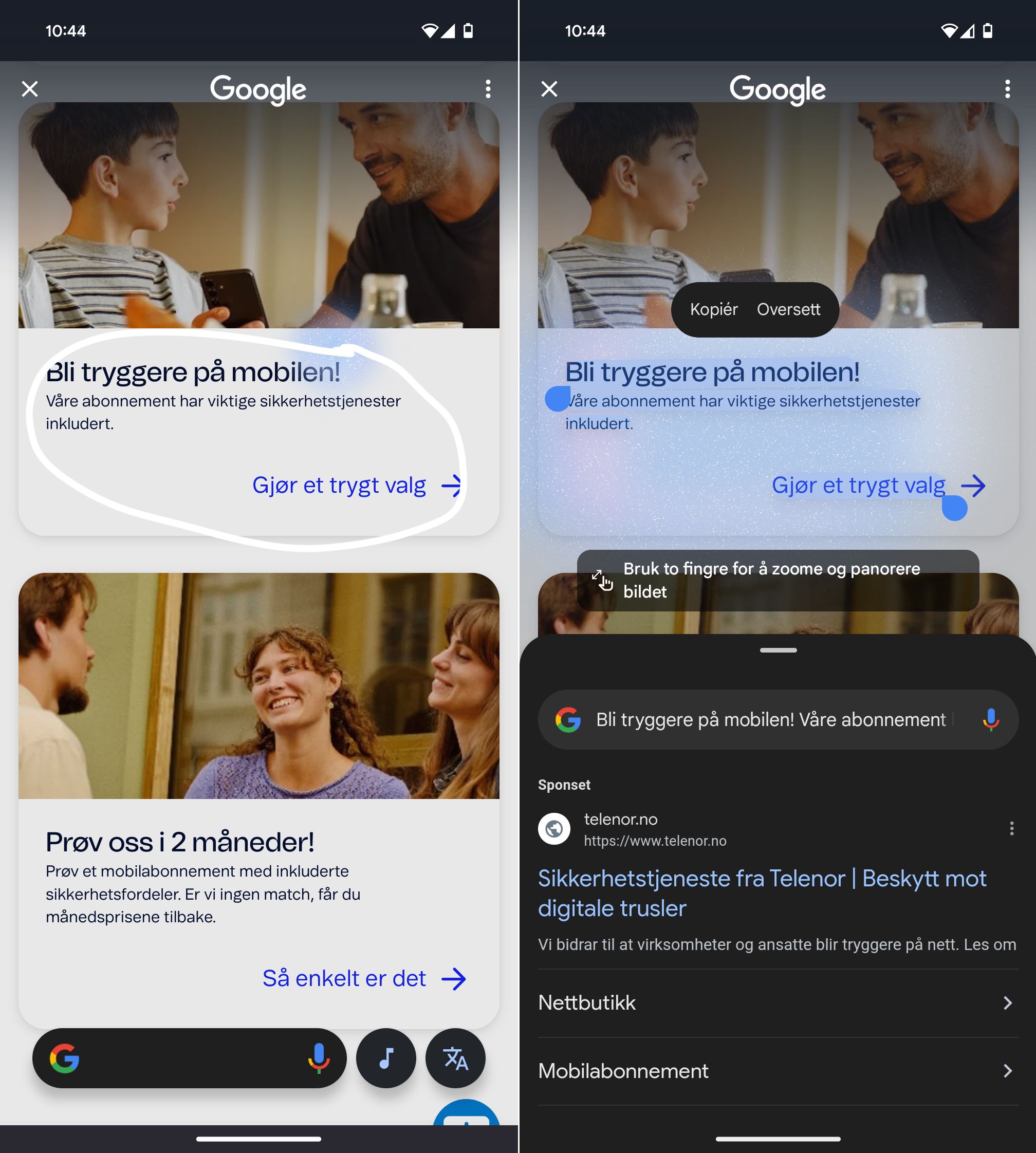 Google Pixel 9 Pro XL - circle to search