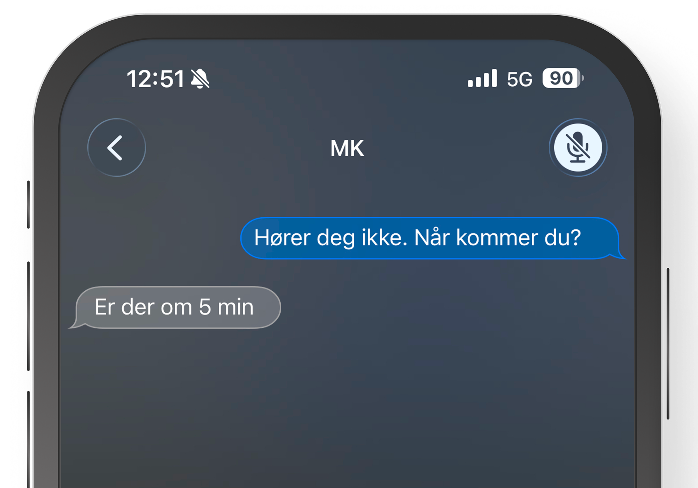 Sanntidstekst på mobil