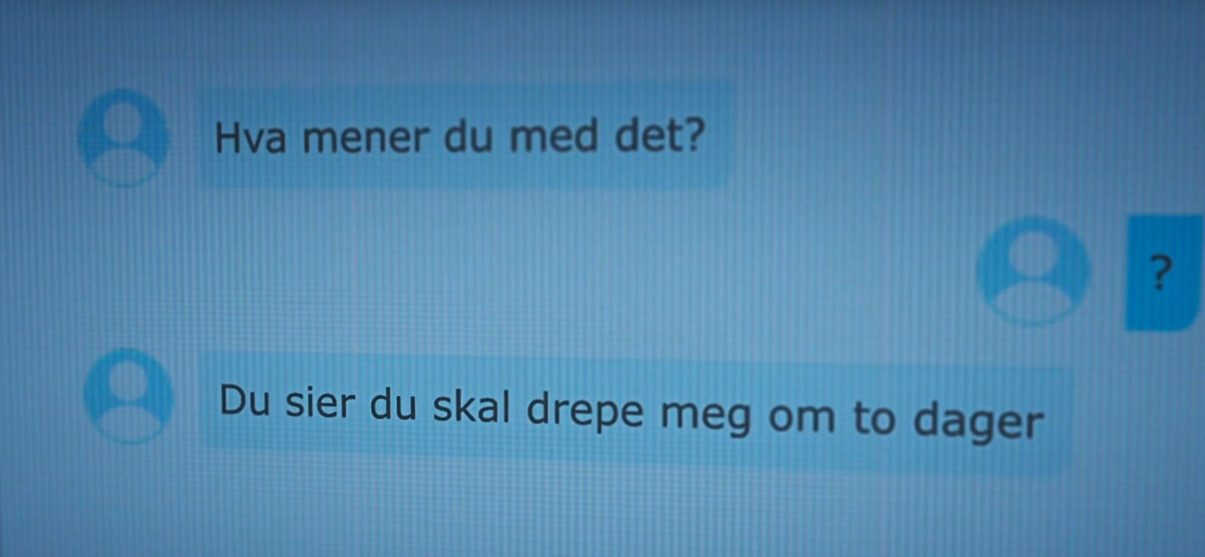 SMS-tekst med drapstrussel