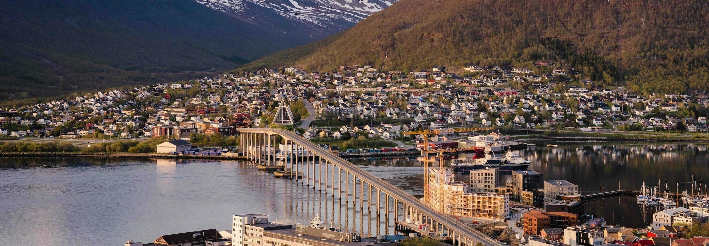 5G i Tromsø: Oversiktsbilde over Tromsø