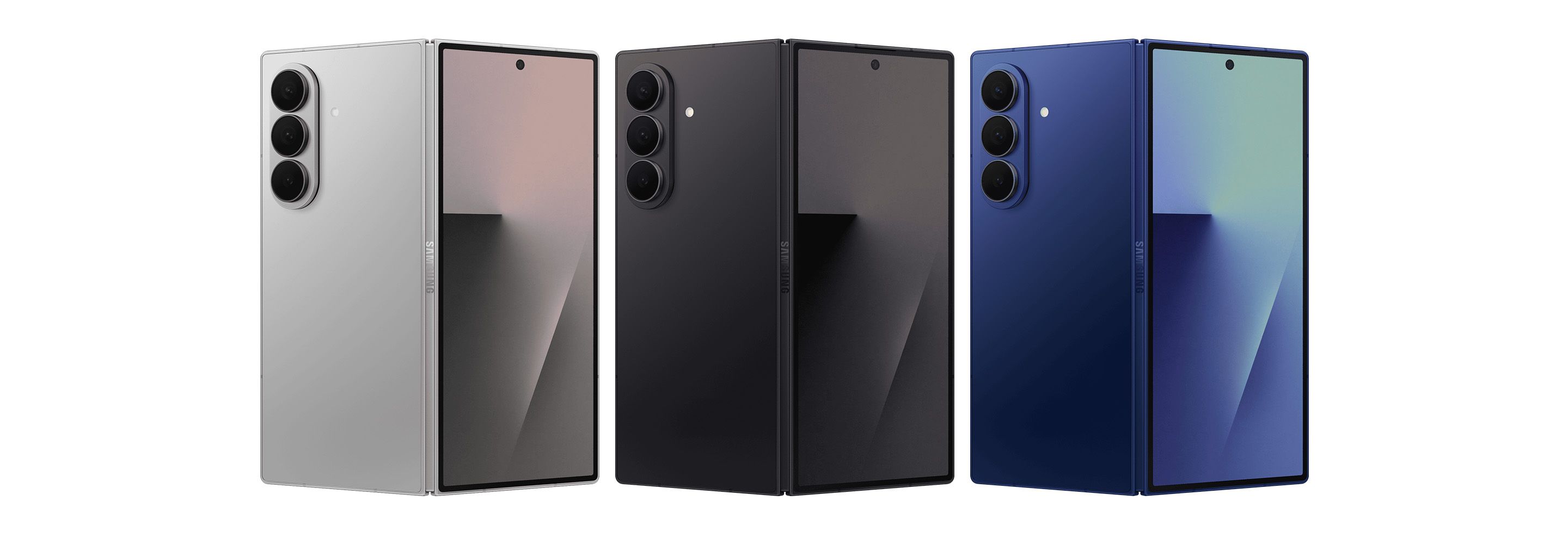 Brettbar smarttelefon i ulike farger, nyeste fra Samsung