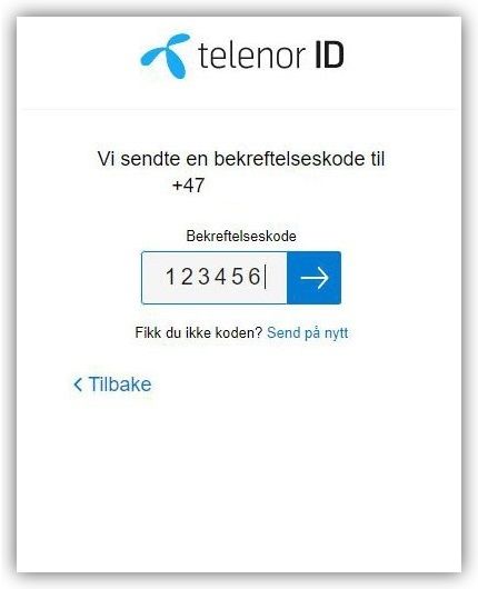 Registrere bruker telenor id - verifiser mobilnummer