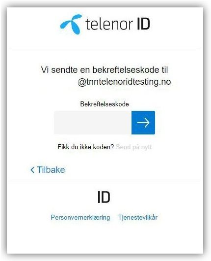 Registrere bruker telenor id - Verifiser e-postadresse