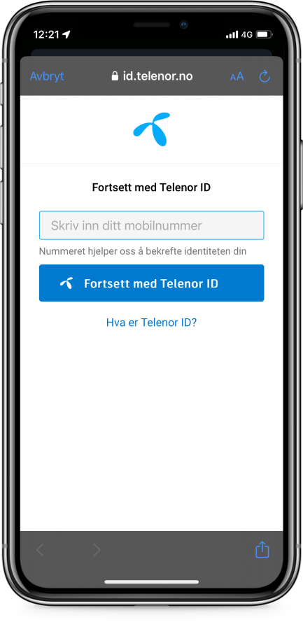 Fortsett med Telenor ID