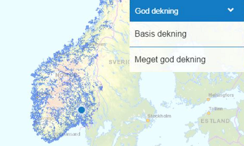 Norgeskart dekning