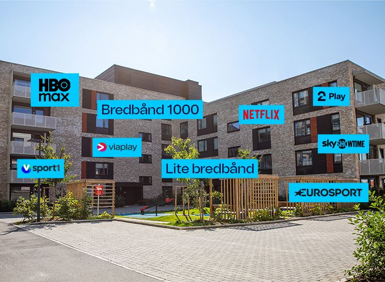 Leilighetsbygg med Frihetsavtale fra Telenor