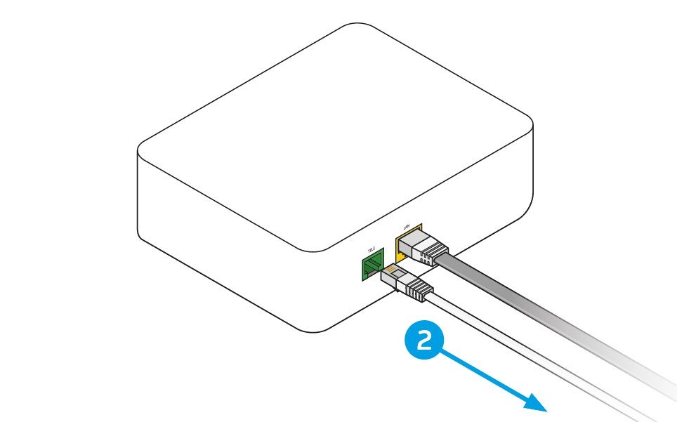 Ta ut ledningen fra ditt gamle telefonadapter